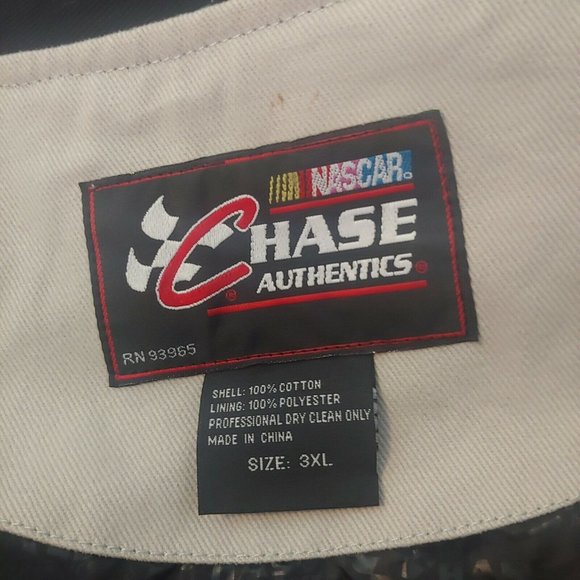Nascar Chase Authentics Mens 3XL Jimmy Johnson Jacket Burnt Rubber Lowes Race - Picture 8 of 11